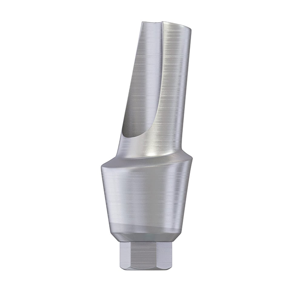 DSI 15° Angulated Anatomic Titanium Implant Abutment, Ø2.42mm RP Internal Hex, GH 4.0mm, 1/Pk
