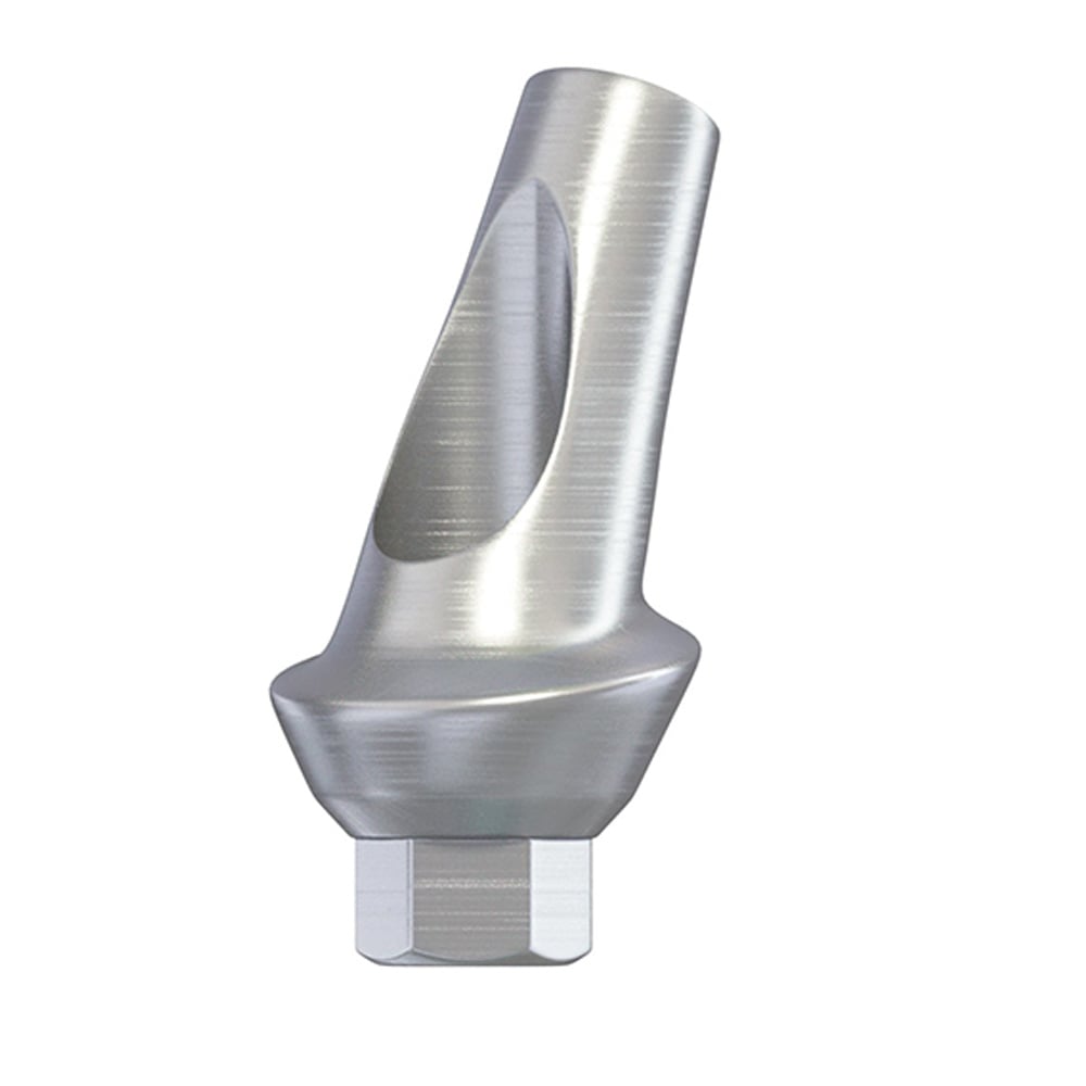 DSI 25° Angulated Anatomic Titanium Implant Abutment, Ø2.42mm RP Internal Hex, GH 1.0mm, 1/Pk