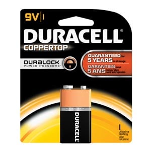 Duracell Alkaline 9V Battery, 48 per Case (UPC# 09361)