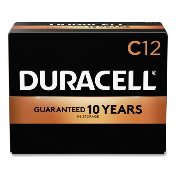 Duracell Alkaline Battery, Size C, 12-Pack, 6 Packs per Case, 72 Total, UPC 01401