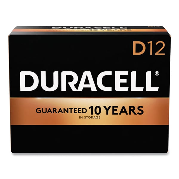 Duracell Alkaline Battery, Size D, 72 per Case, UPC 01301