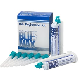 Exacta BLU MAX Fast Set VPS Bite Registration Kit, 2 x 50ml Cartridges with 6 Mixing Tips, 7701-FS