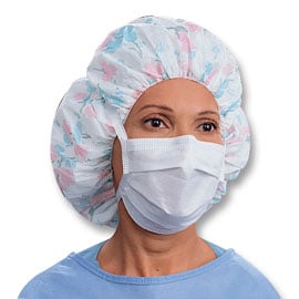 Halyard SoSoft Standard Surgical Mask, White, Pleat-Style with Ties, Three-Layer, Box of 50