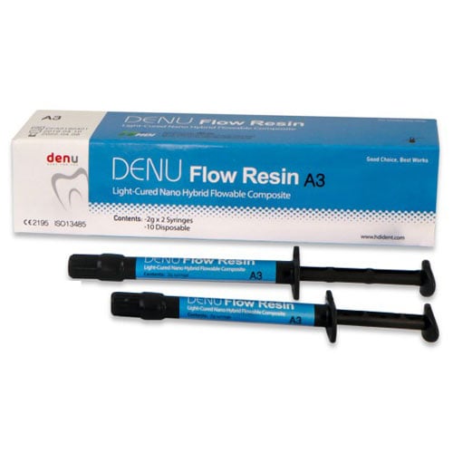 Denu Flow Resin - A3 Syringe, 2 x 2 Gm, Light Cured Flowable Composite Resin