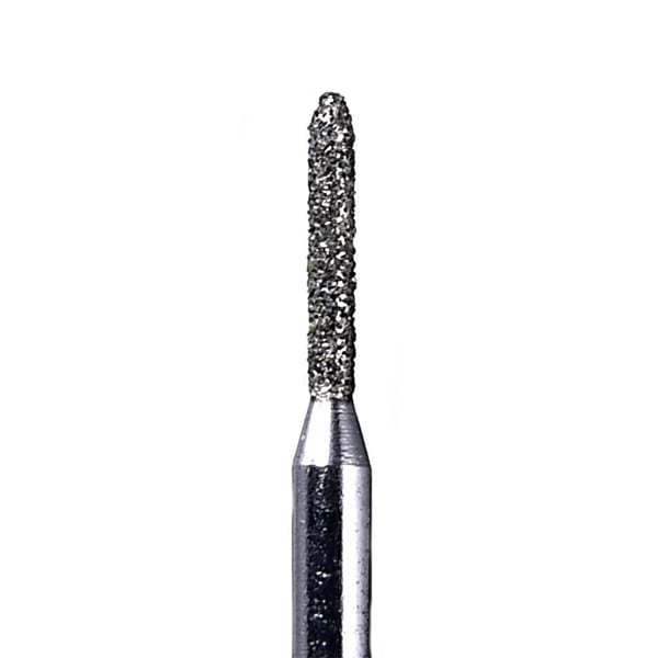 House Brand FG 877.010M Cylinder Beveled End, Medium Grit Diamond Burs, 10/Pk