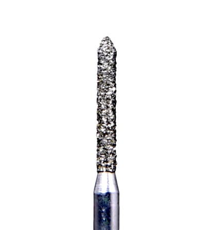 House Brand FG 885.012C Cylinder Beveled End, Coarse Grit Diamond Burs, 10/Pk