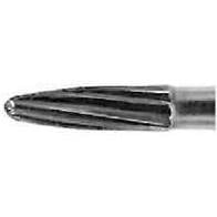 House Brand FG #7803 12-Blade Bullet-Shaped T&F Finishing Bur, Package of 10
