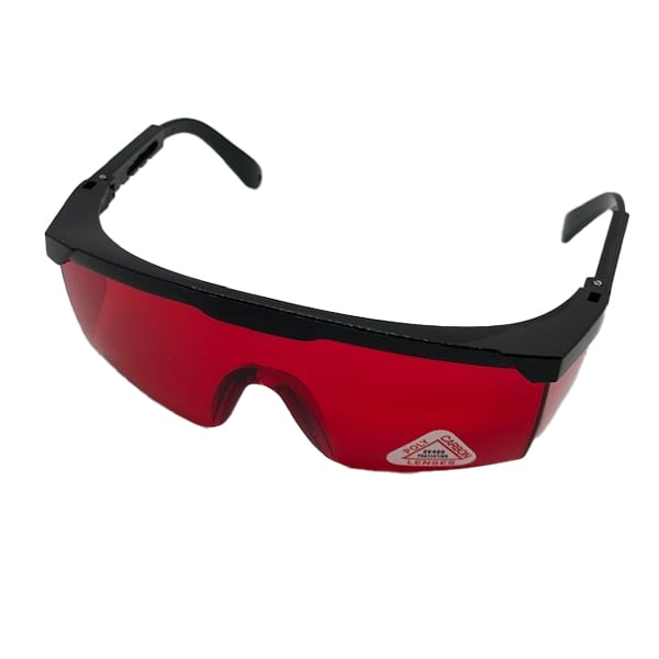House Brand Polycarbonate UV400 Safety Glasses, Red/Black, Adjustable, Anti-Fog, 1/Pk
