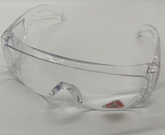 House Brand Polycarbonate UV400 Safety Glasses with Fixed Leg, Clear, 1/Pk