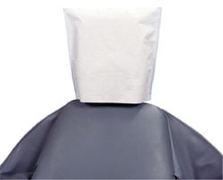 House Brand 10" x 10" White Tissue/Poly Head Rest Covers, Box of 500