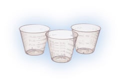 House Brand 1 oz. Medicine/Mixing Cups - Clear Plastic, Box of 100