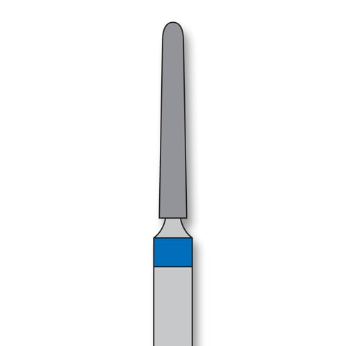 iSmile FG #850.014 M Round End Taper Diamond Bur, Medium Grit, 5/Pk