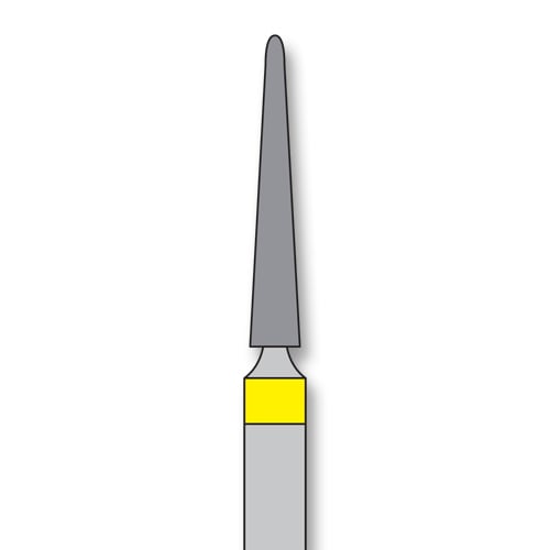 iSmile FG #850N.016 XF Round End Taper Diamond Bur, X-Fine Grit, 5/Pk