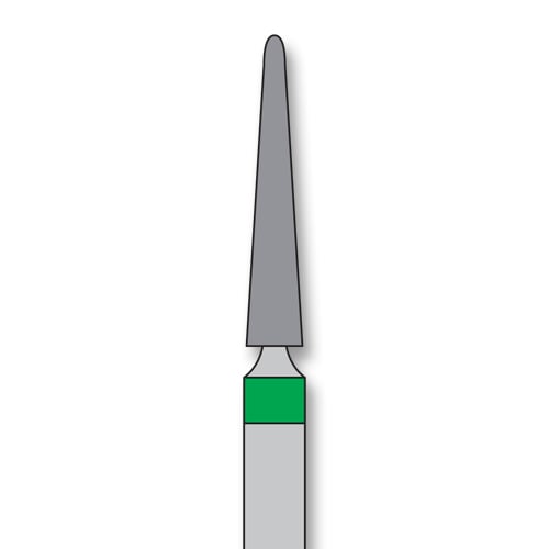 iSmile FG #850N.018 C Round End Taper Diamond Bur, Coarse Grit, 1.8/0.9 mm Head, 5/Pk