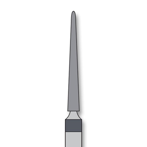 iSmile FG #850L.014 SC Round End Taper Diamond Bur, 1.4 mm Head, 12.0 mm Length, 5/Pk