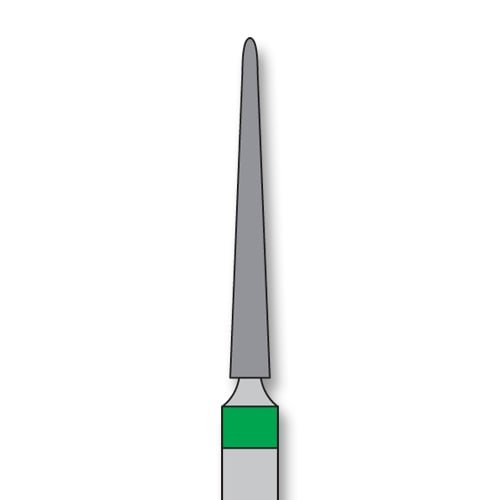 iSmile FG #850L.014 C Round End Taper Diamond Bur, Coarse Grit, 1.4mm Head, 5/pk