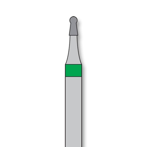 iSmile FG #802.009 C Round with Collar Diamond Bur, Coarse Grit, 0.9 mm Head, 5/Pk