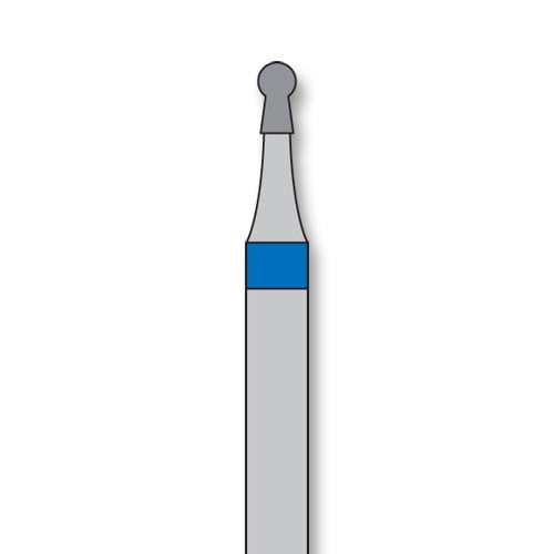 iSmile FG #802.012 M Round Diamond Bur with Collar, Medium Grit, 1.2 mm Head, 5/Pk
