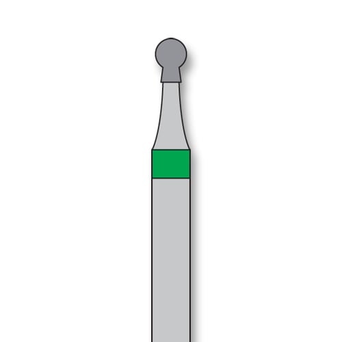 iSmile FG #802.016 C Round with Collar Diamond Bur, Coarse Grit, 1.6 mm Head, 5/Pk