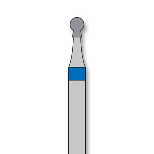 Vakker FG #802.018 Medium Grit Round with Collar Diamond Bur, 10/Pk