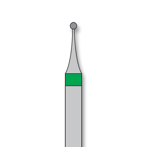 iSmile FG #801.008 C Round Diamond Bur, Coarse Grit, 0.8 mm Head, 5/Pk