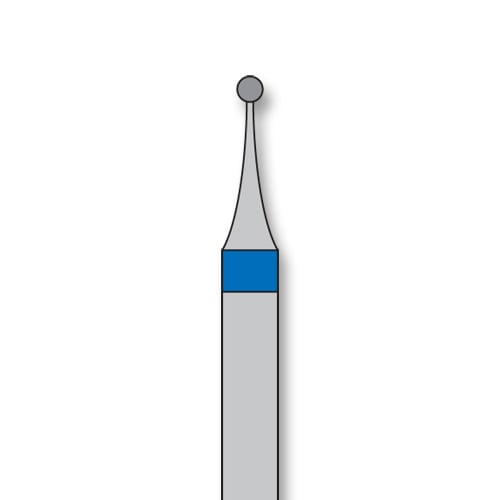 iSmile FG #801.009 M Round Diamond Bur, Medium Grit, 0.9 mm Head, 5/Pk