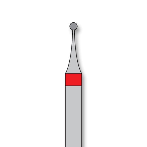 iSmile FG #801.009 F Round Diamond Bur, Fine Grit, 0.9 mm Head, 5/Pk