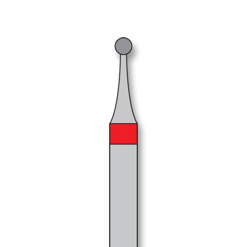 iSmile FG #801.012 F Round Diamond Bur, Fine Grit, 1.2 mm Head, 5/Pk