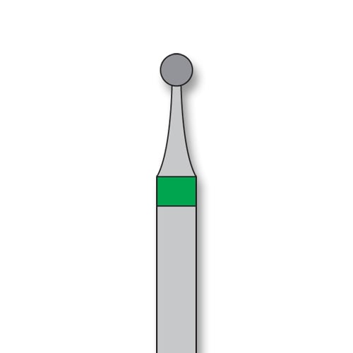 iSmile FG #801.016 C Round Diamond Bur, Coarse Grit, 1.6 mm Head, 5/Pk