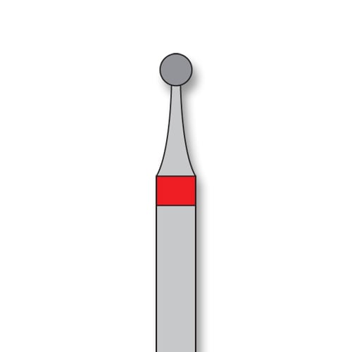 iSmile FG #801.016 F Round Diamond Bur, Fine Grit, 1.6 mm Head, 5/Pk