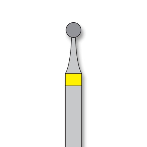 iSmile FG #801.018 XF Round Diamond Bur, X-Fine Grit, 1.8 mm Head, 5/Pk