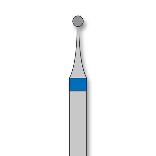 iSmile FG #801L.012 M Round Diamond Bur, Surgical Length, Medium Grit, 1.2 mm Head, 5/Pk