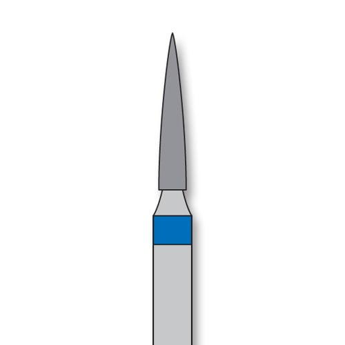 iSmile FG #888.014 M Flame Diamond Bur, Medium Grit, 1.4 mm Head/Tip, 8.0 mm Head Length, 5/Pk