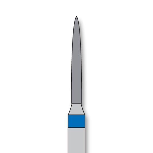 iSmile FG #863.012 M Flame Diamond Bur, 1.2 mm Head, 10.0 mm Length, 5/Pk