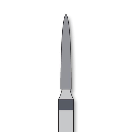 iSmile FG #863.014 SC Flame Diamond Bur, Super Coarse, 1.4 mm Head, 10.0 mm Length, 5/Pk