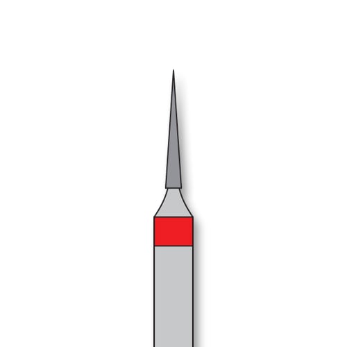 iSmile FG #852.008 F Needle Diamond Bur, Fine Grit, 0.8 mm Head, 5/Pk