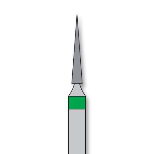 iSmile FG #858.012 C Needle Diamond Bur, Coarse Grit, 1.2 mm Head, 8.0 mm Length, 5/Pk