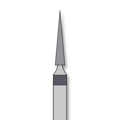 iSmile FG #858.014 SC Needle Diamond Bur, Super Coarse, 1.4 mm Head/Tip, 8.0 mm Head Length, 5/Pk