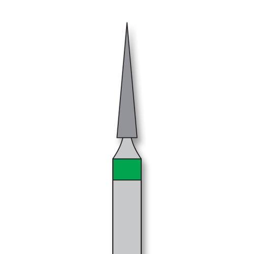iSmile FG #858.014 C Needle Diamond Bur, Coarse Grit, 1.4 mm Head, 8.0 mm Length, 5/Pk