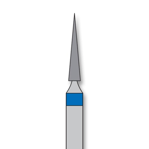 iSmile FG #858.014 M Needle Diamond Bur, Medium Grit, 1.4 mm Head, 8.0 mm Length, 5/Pk