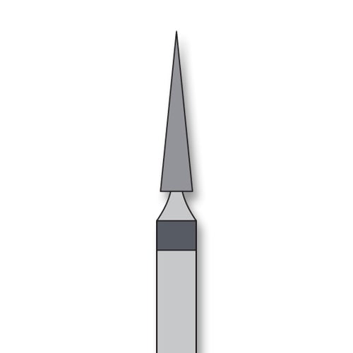 iSmile FG #858.016 SC Needle Diamond Bur, Super Coarse, 1.6 mm Head/Tip, 8.0 mm Head Length, 5/Pk