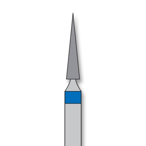 iSmile FG #858.016 M Needle Diamond Bur, Medium Grit, 1.6 mm Head, 8.0 mm Length, 5/Pk