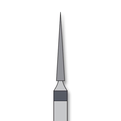 iSmile FG #859.012 SC Needle Diamond Bur, Super Coarse, 1.2 mm Tip, 10.0 mm Head Length, 5/Pk