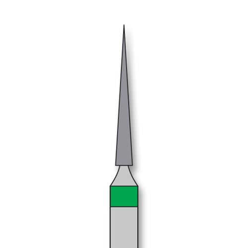iSmile FG #859.012 C Needle Diamond Bur, Coarse Grit, 1.2 mm Head, 10.0 mm Length, 5/Pk