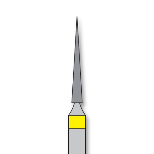 iSmile FG #859.012 XF Needle Diamond Bur, X-Fine Grit, 1.2 mm Head, 10.0 mm Length, 5/Pk
