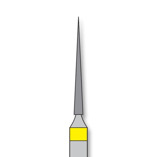 iSmile FG #859.010 XF Needle Diamond Bur, X-Fine Grit, 1.0 mm Tip, 11.0 mm Head Length, 5/Pk