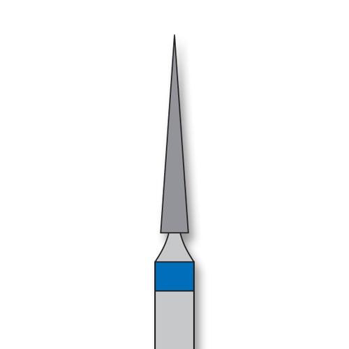 iSmile FG #859.014 M Needle Diamond Bur, Medium Grit, 1.4 mm Head, 10.0 mm Head Length, 5/Pk