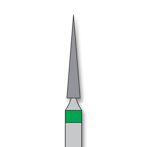 iSmile FG #859.016 C Needle Diamond Bur, Coarse Grit, 1.6 mm Head, 10.0 mm Length, 5/Pk