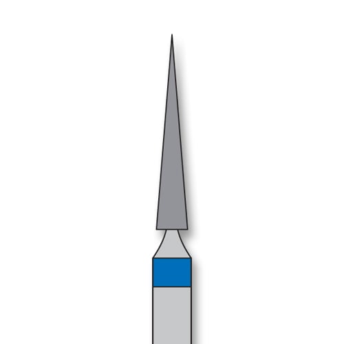 iSmile FG #859.016 M Needle Diamond Bur, Medium Grit, 1.6 mm Head, 10.0 mm Head Length, 5/Pk