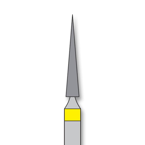 iSmile FG #859.016 XF Needles Diamond Bur, X-Fine Grit, 1.6 mm Head, 10.0 mm Head Length, 5/Pk